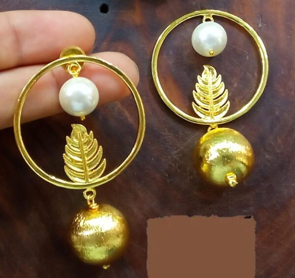 Hoop Earrings with Gemstone
