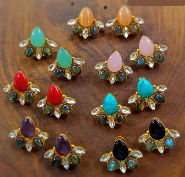 Metallic Stud Earrings